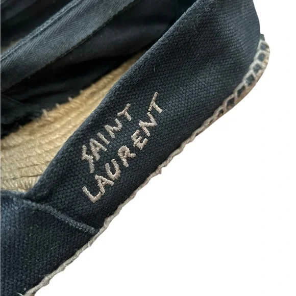 Yves Saint Laurent YSL Embroidered Espadrilles Slippers Shoes Flats - Picture 8 of 15